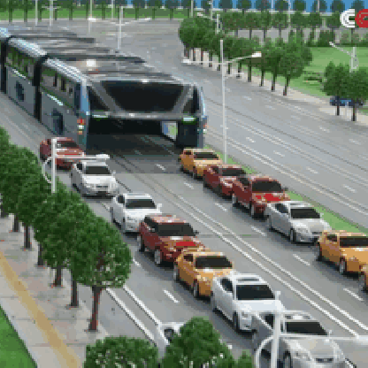 TEB Elevated Bus China